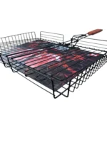 Решітка для гриля та барбекю антипригарна ( 42*30*7см) - Зображення 3