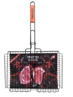 Решітка для гриля та барбекю антипригарна ( 42*30*7см) - Зображення 4